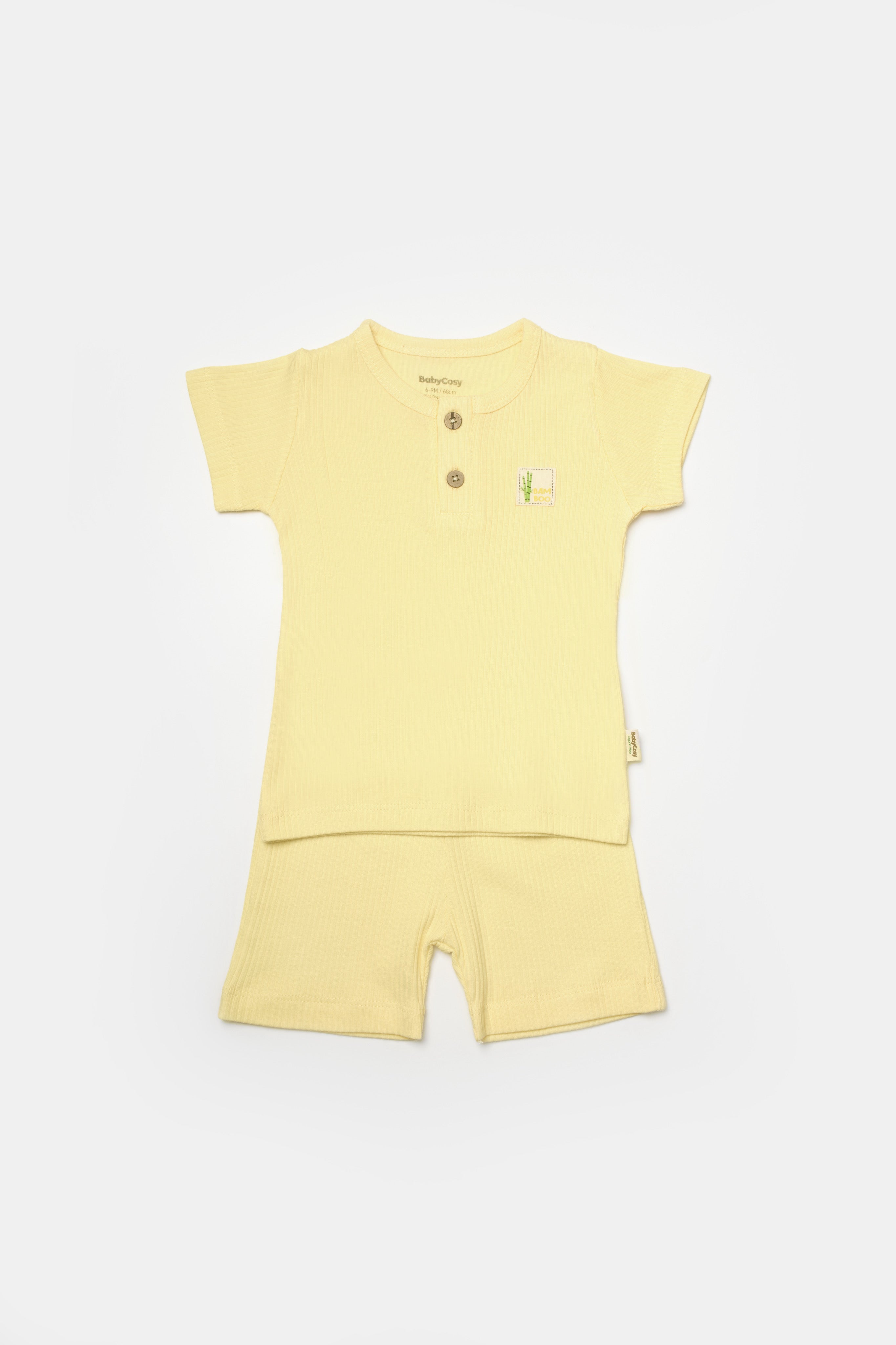 LETNJI KOMPLET BAMBOO ŽUTI | 50% ORGANSKI PAMUK 50% BAMBUS
