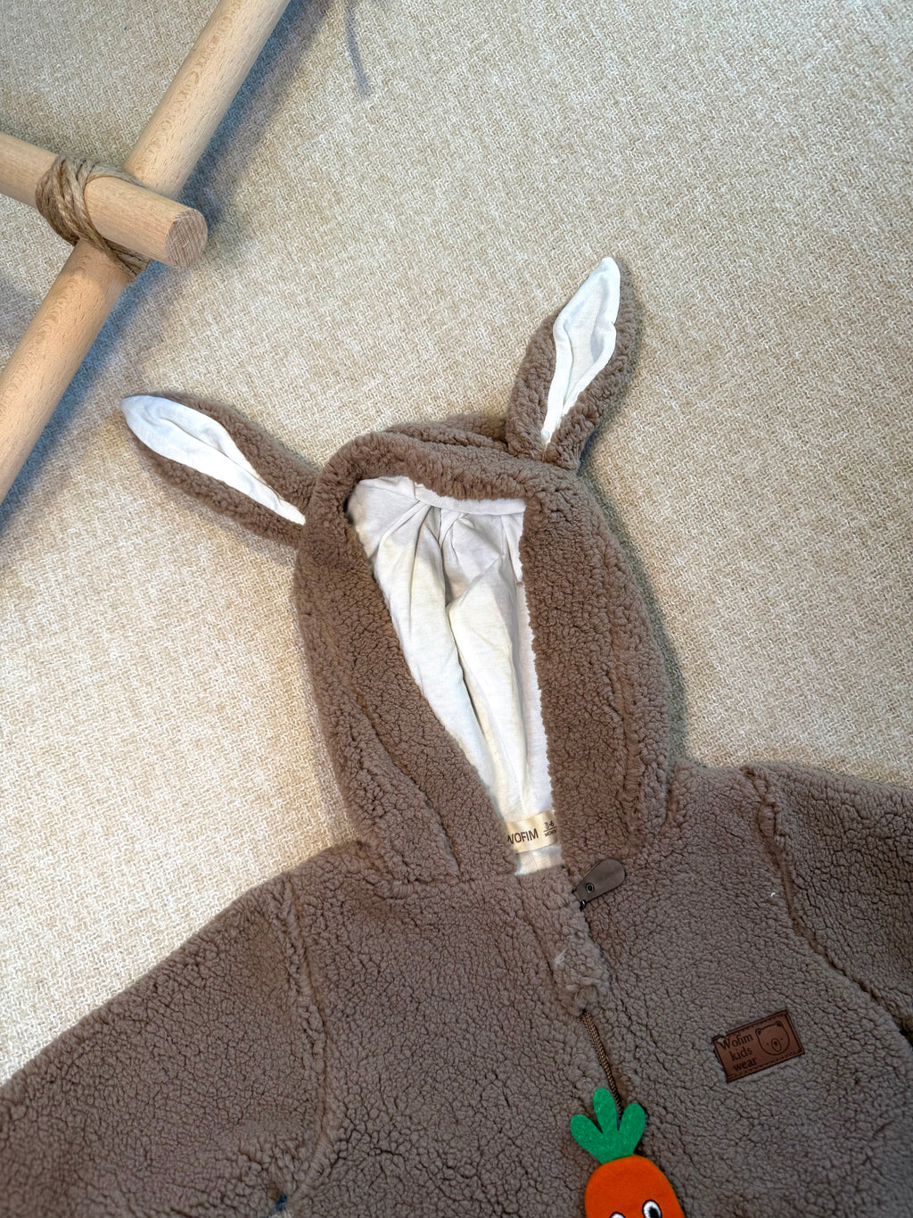 FLUFFY ZEKA BROWN romper