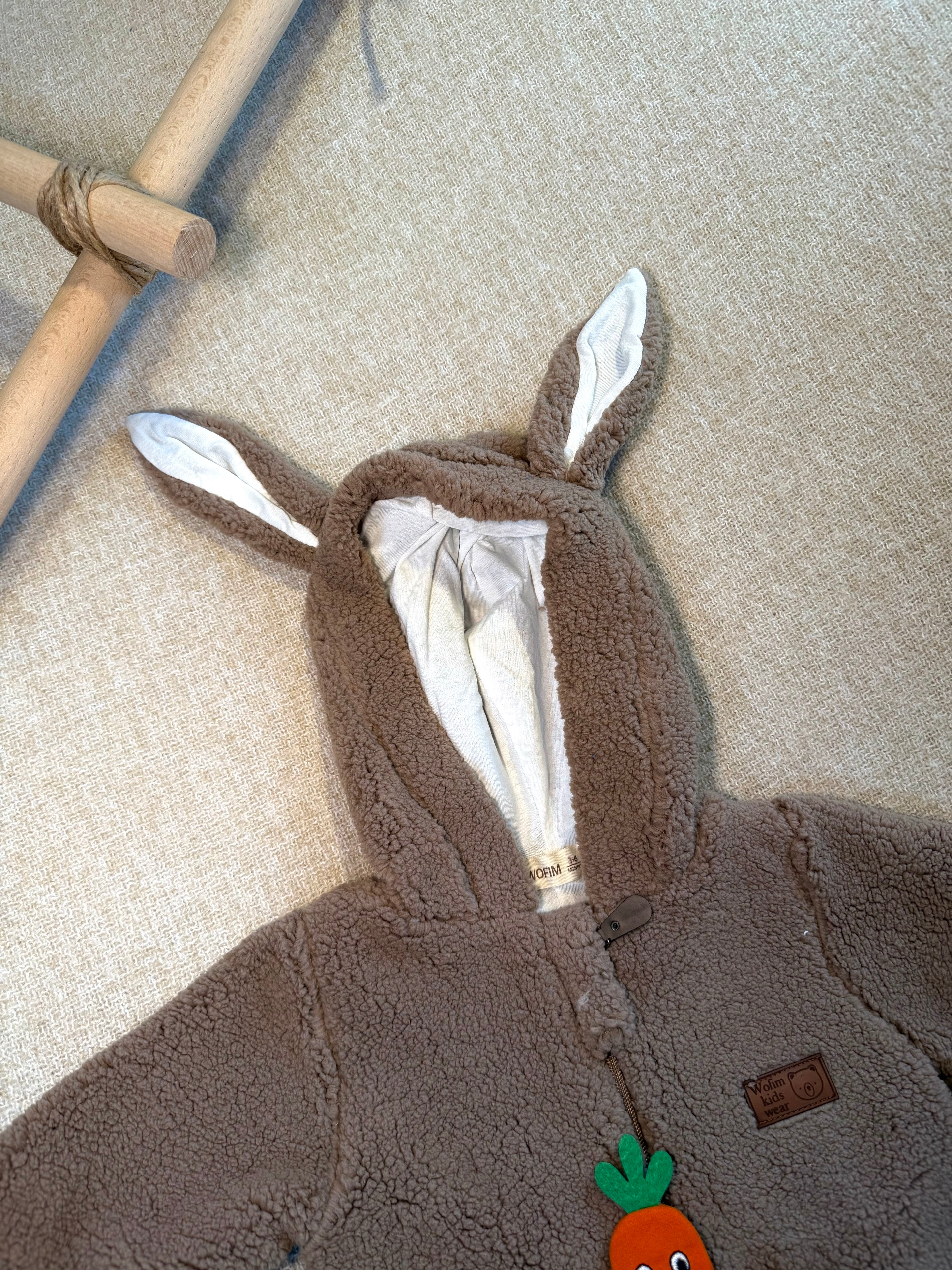 FLUFFY ZEKA BROWN romper