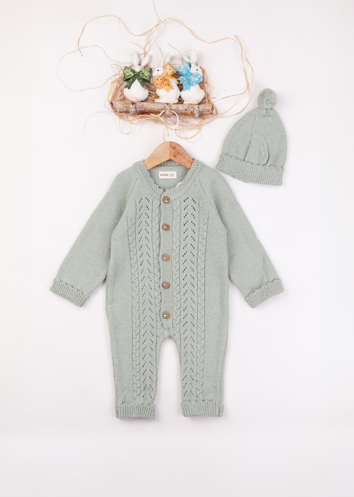 KNIT OLIVE romper