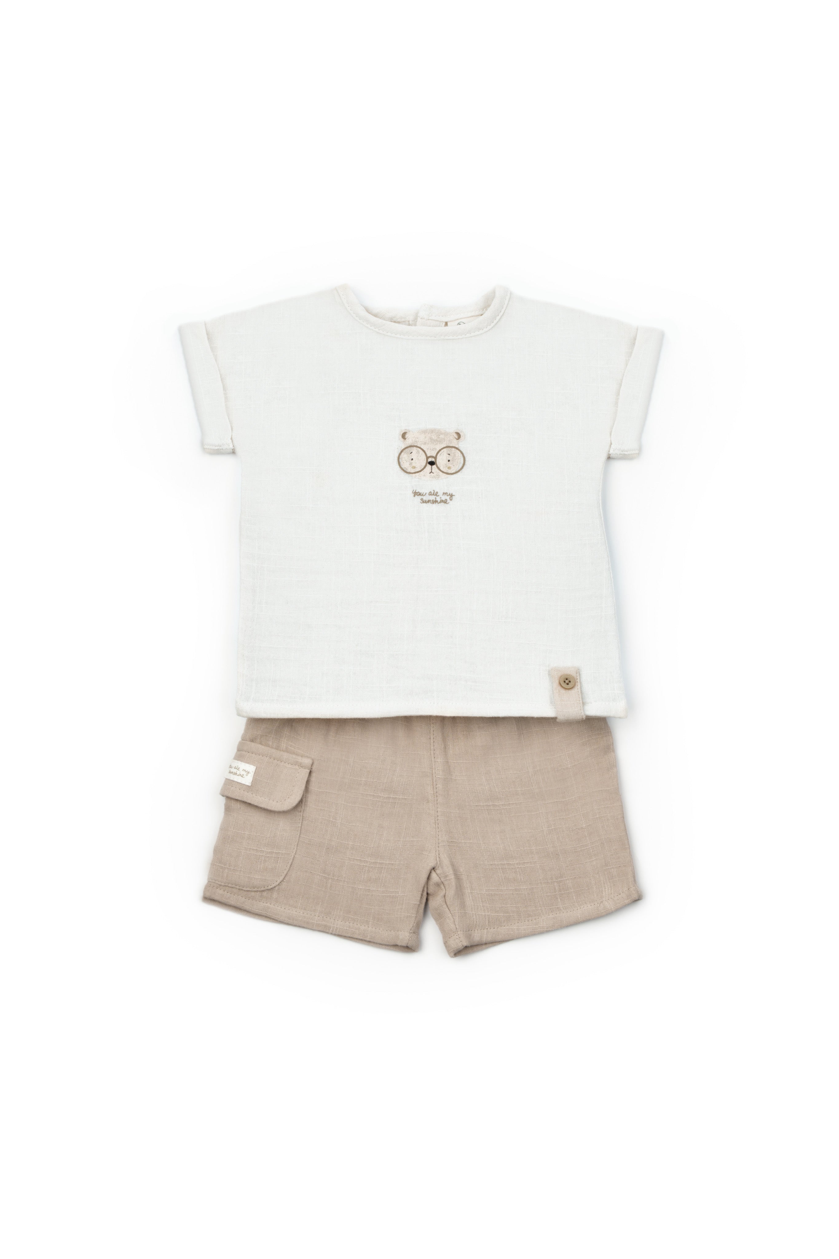 BABY KOMPLET MAJICA I ŠORTS TEDDY | 100% ORGANSKI PAMUK