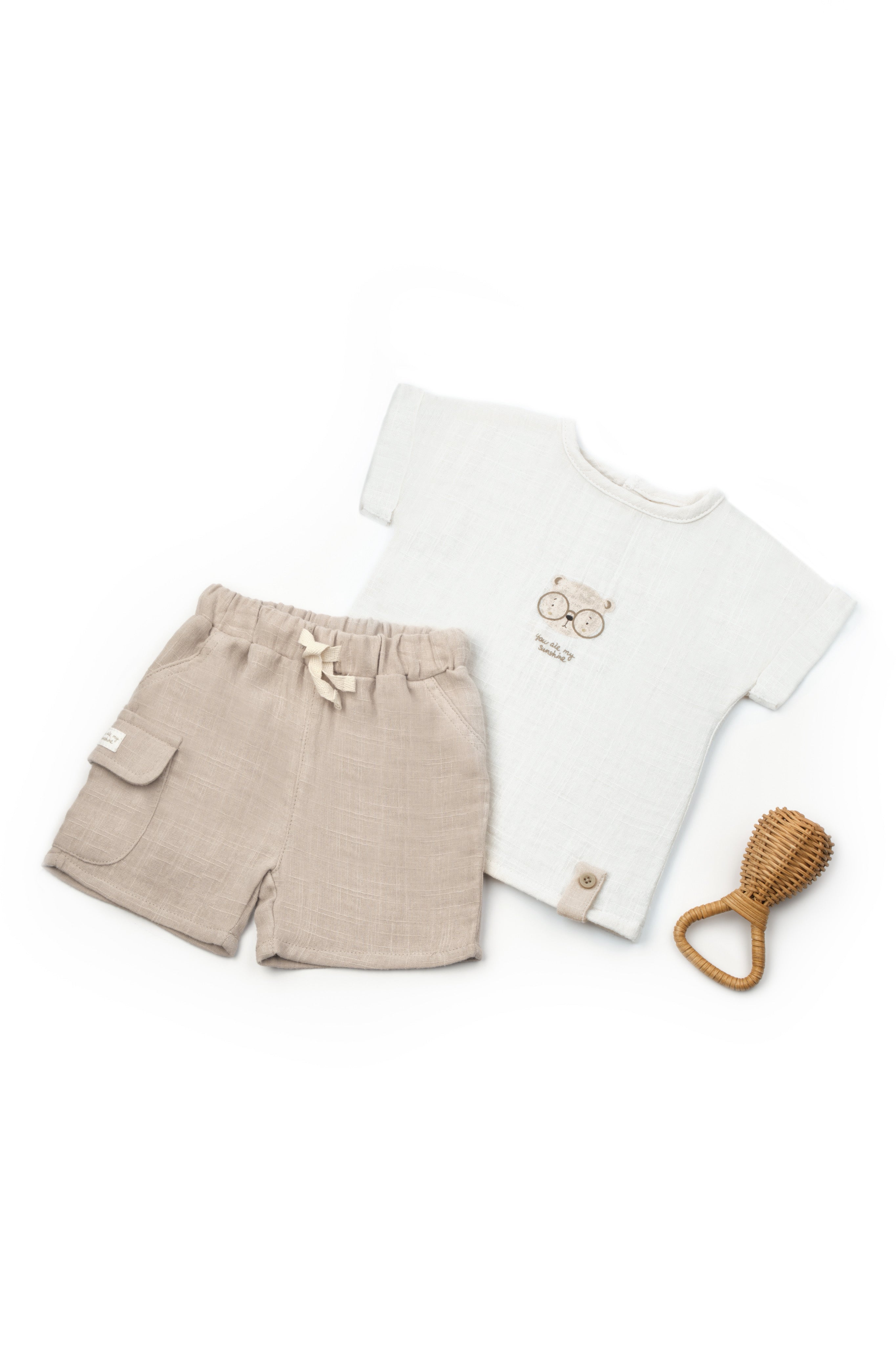 BABY KOMPLET MAJICA I ŠORTS TEDDY | 100% ORGANSKI PAMUK